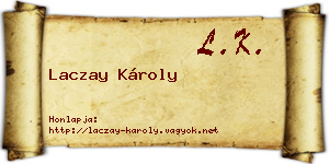 Laczay Károly névjegykártya