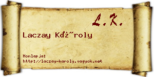 Laczay Károly névjegykártya