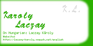 karoly laczay business card